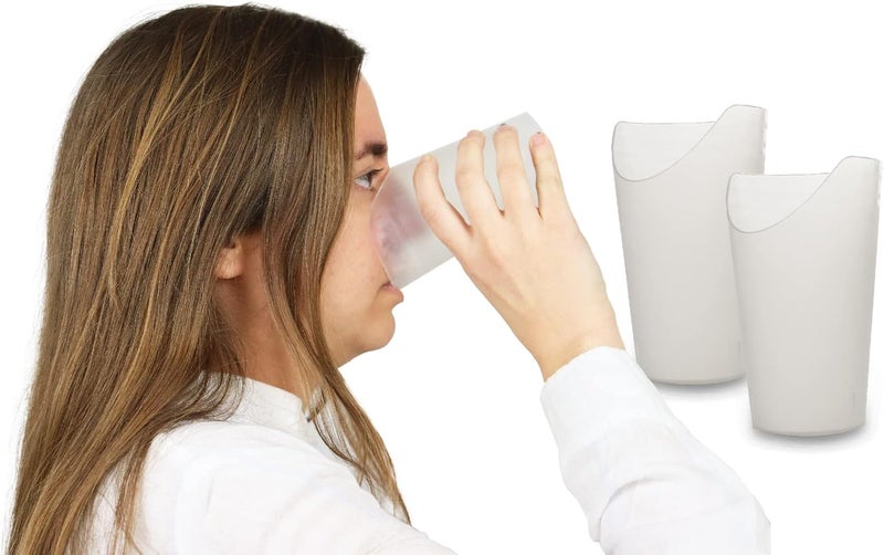 PEPE Mobility Nosey Cups for Adults (x2 Units), Drinking Cut Out Cup, Dysphagia, Hospital Cup, Aids for Elderly - Image 1